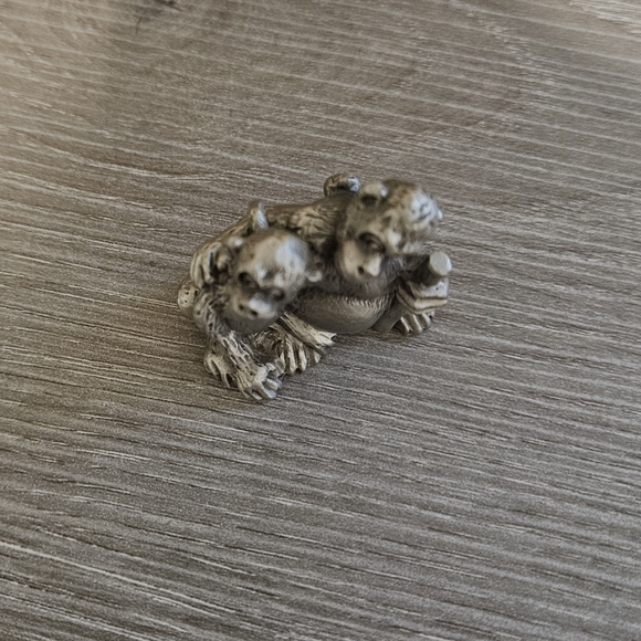 Vintage Pewter Monkey Figurine - Picture 2 of 9